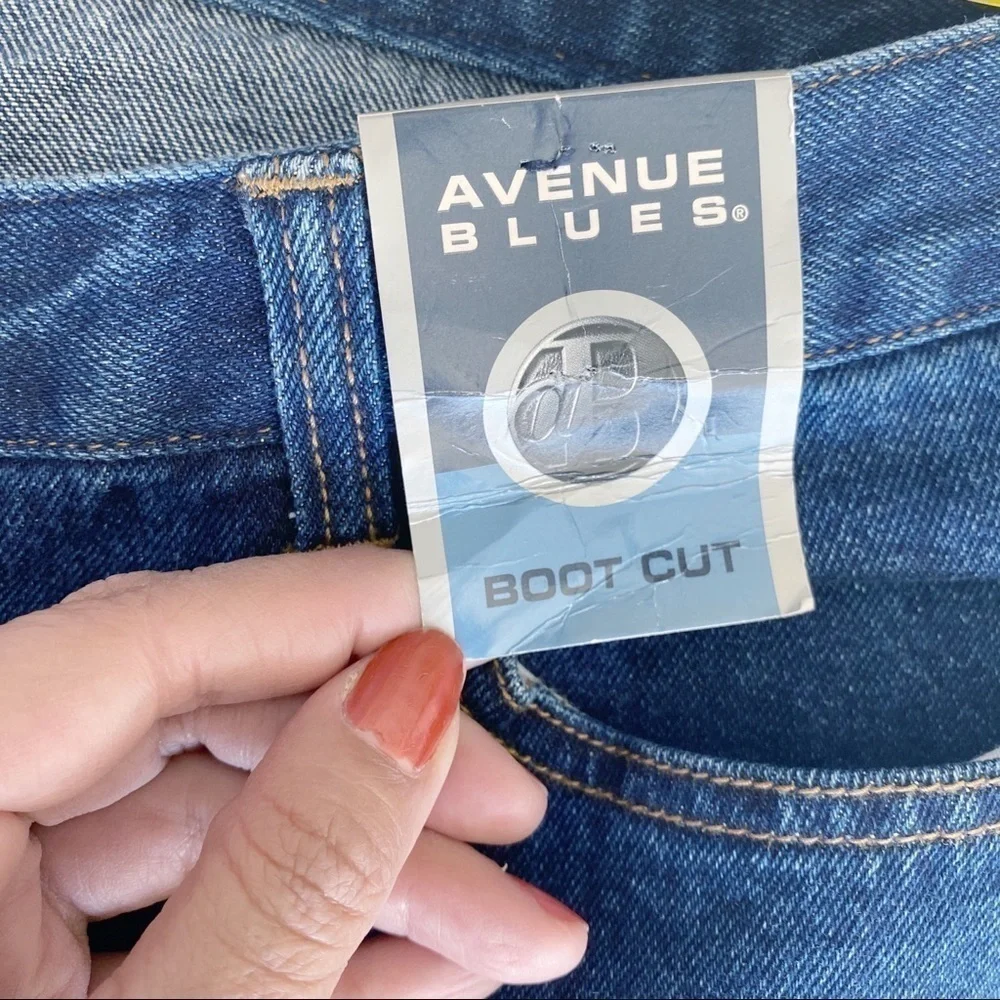 Avenue Blues Boot Cut Jeans Size 20 Average Blue High Rise 100% Cotton Denim - Picture 5 of 11